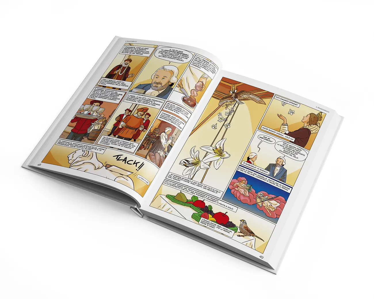 Carrera, impaginazione Cucina Italiana del fumetto, per Accademia italiana della cucina