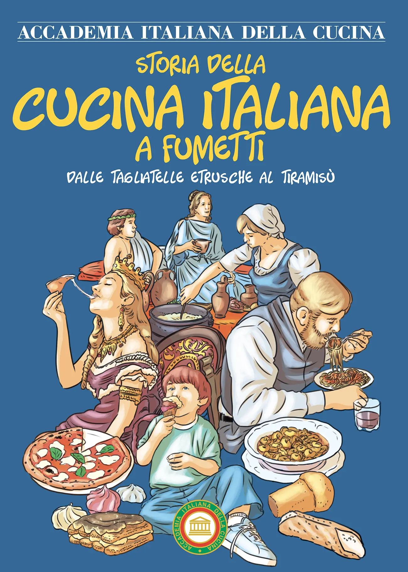 Carrera, impaginazione Cucina Italiana del fumetto, per Accademia italiana della cucina