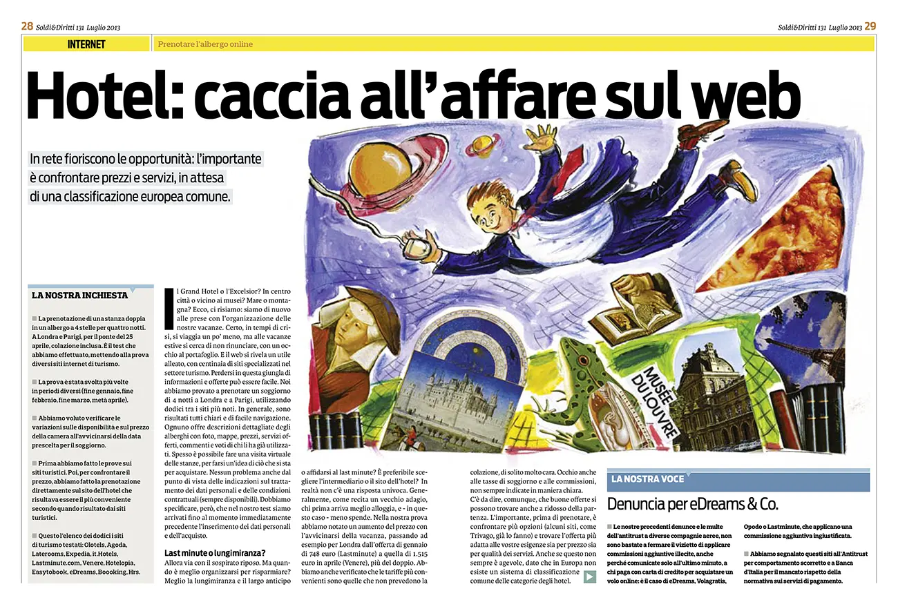 Carrera, impaginazione magazine Soldi&Diritti per Altroconsumo