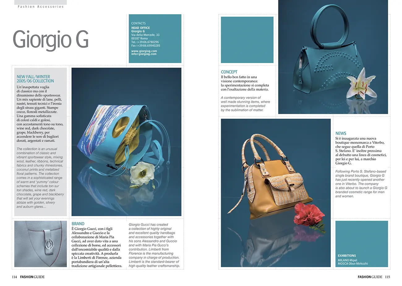 Carrera, impaginazione magazine Backstage per Shopping Milano