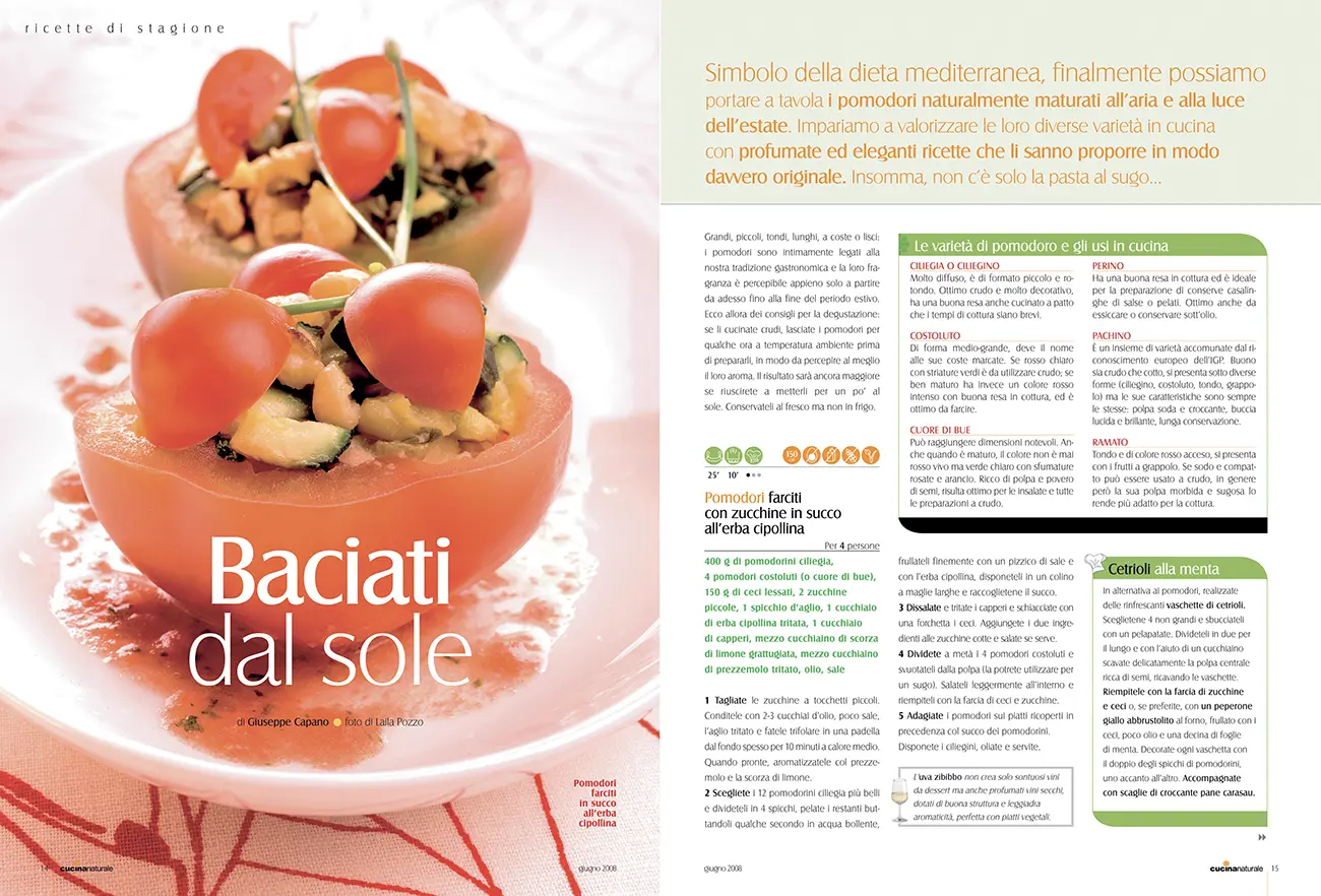 Carrera, impaginazione magazine Cucina Naturale per Tecniche Nuove