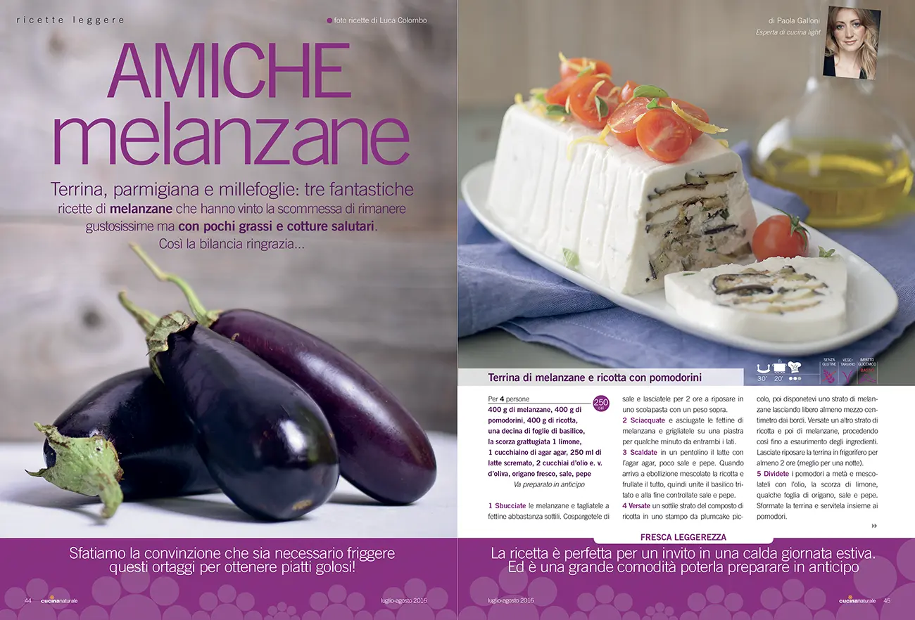 Carrera, impaginazione magazine Cucina Naturale per Tecniche Nuove