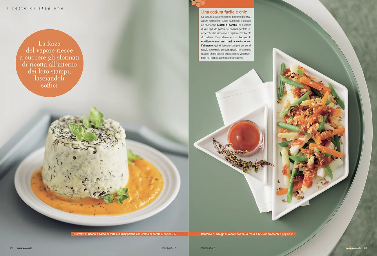 Carrera, impaginazione magazine Cucina Naturale per Tecniche Nuove
