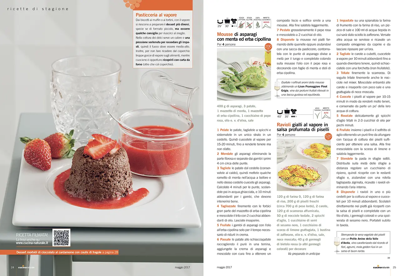 Carrera, impaginazione magazine Cucina Naturale per Tecniche Nuove