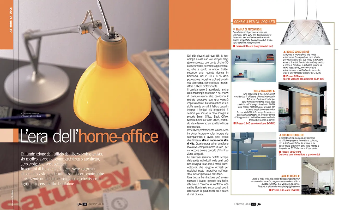 Carrera, impaginazione magazine IXA, idee per abitare, per Tecniche Nuove