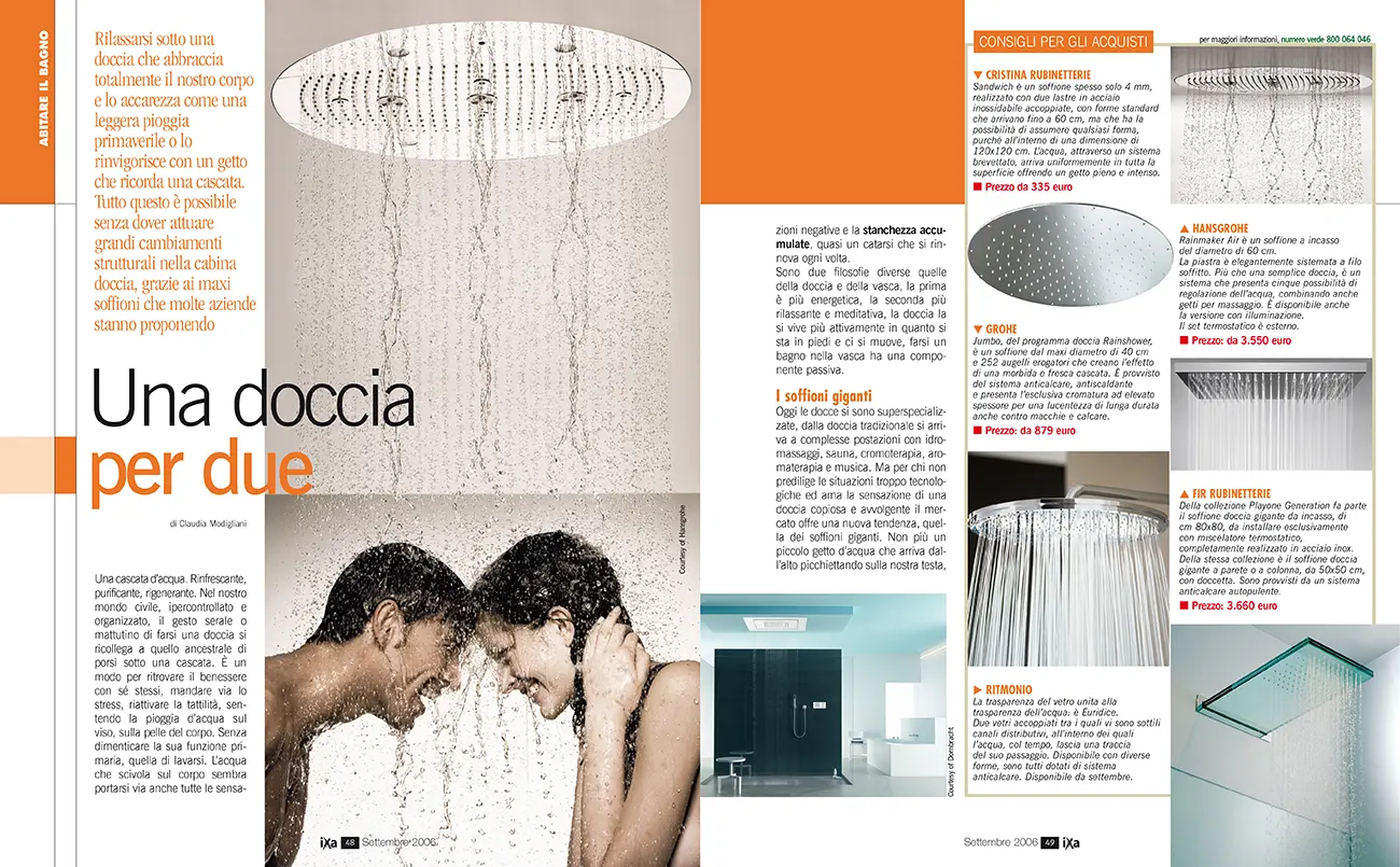 Carrera, impaginazione magazine IXA, idee per abitare, per Tecniche Nuove