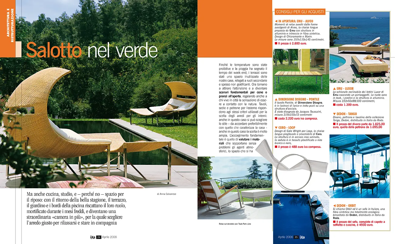 Carrera, impaginazione magazine IXA, idee per abitare, per Tecniche Nuove