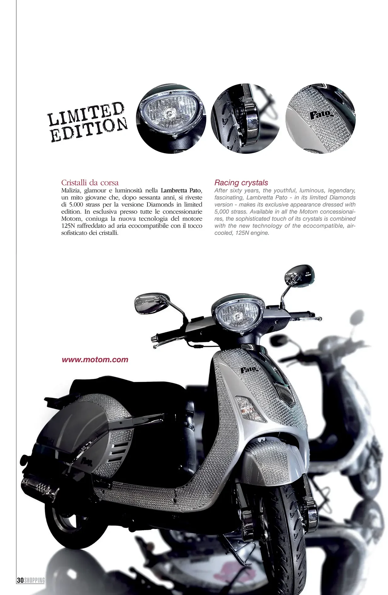 Carrera, impaginazione magazine Shopping Milano