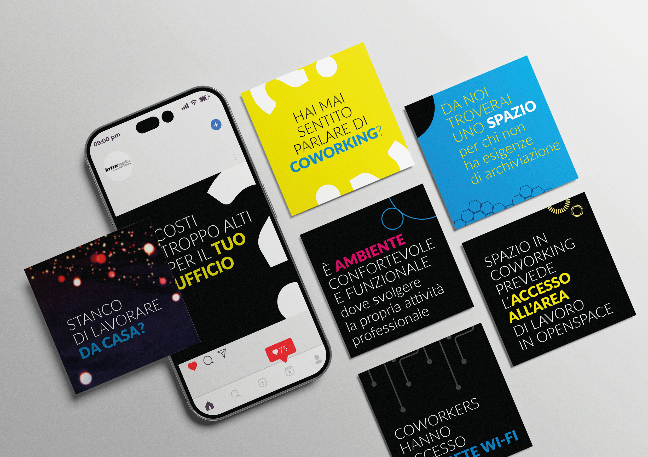 Realizzazione grafiche per post pubblicate sui Social Media